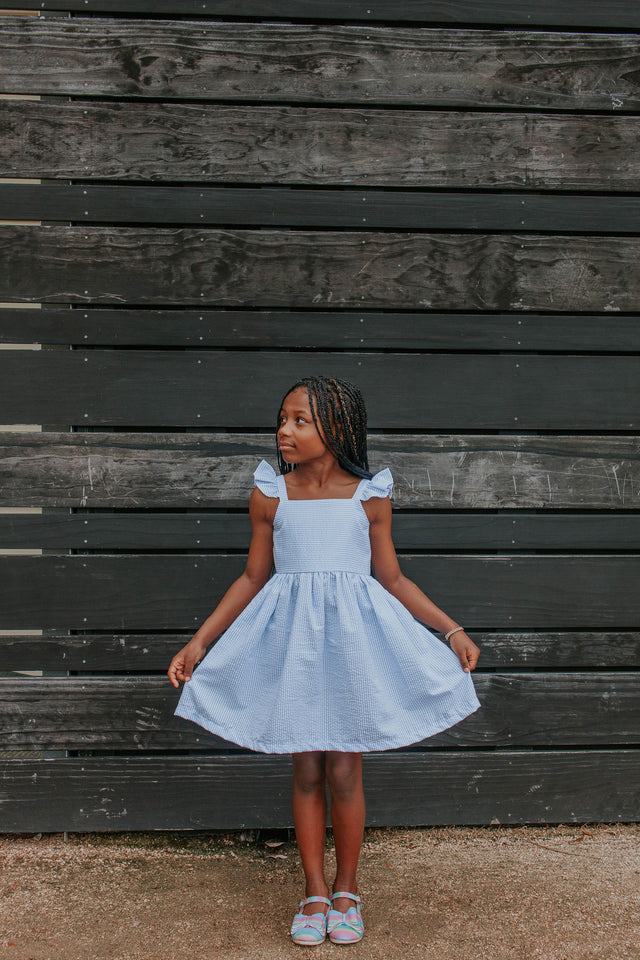 Baby Girls Betsy Ann Bow Dress Blue Betsy Ann | Trotters London – Trotters  Childrenswear USA